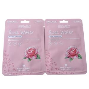 Celavi Rose Water Facial Mask - Soft Pink